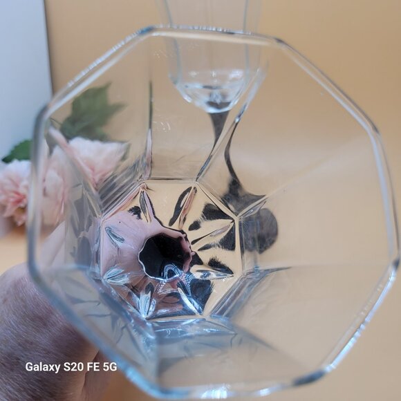 Vintage Luminarc France Octime Black Stemmed Water Goblets Wine Glasses Set of 2 - Picture 4 of 14